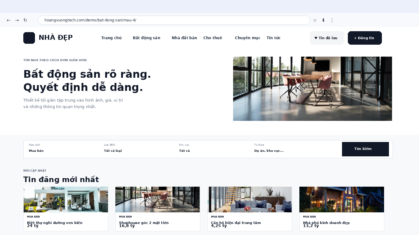Mẫu 4 · BĐS Minimal