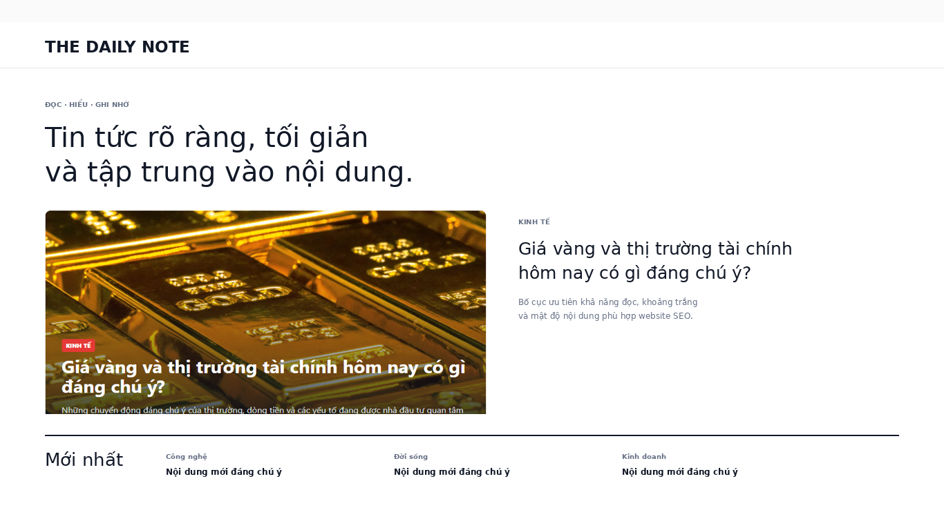Tin tức Mẫu 4 · Minimal SEO